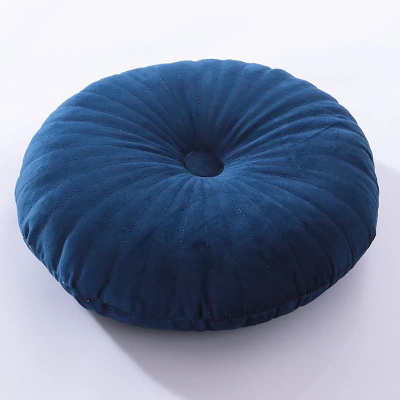 Coussin plat bleu foncé