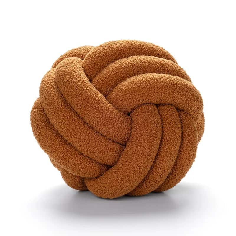 Coussin Noeud caramel design rond 