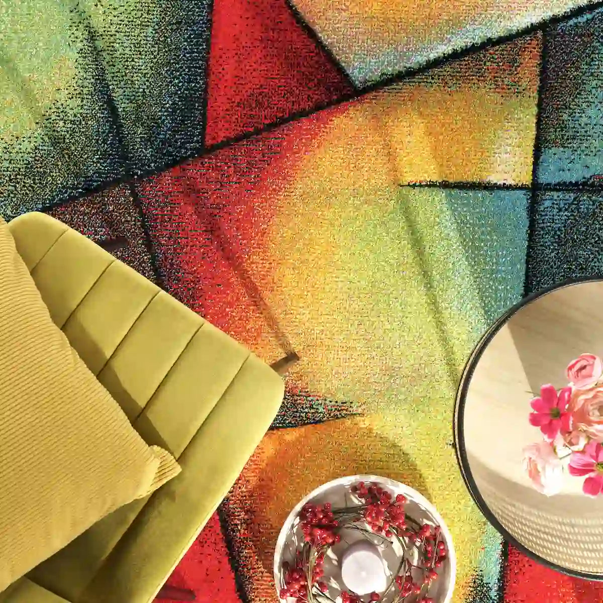 Détails Tapis Coloré Naria