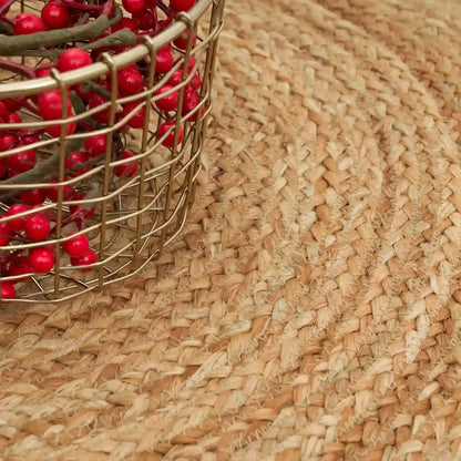 Détails Tapis Rond Jute Elya