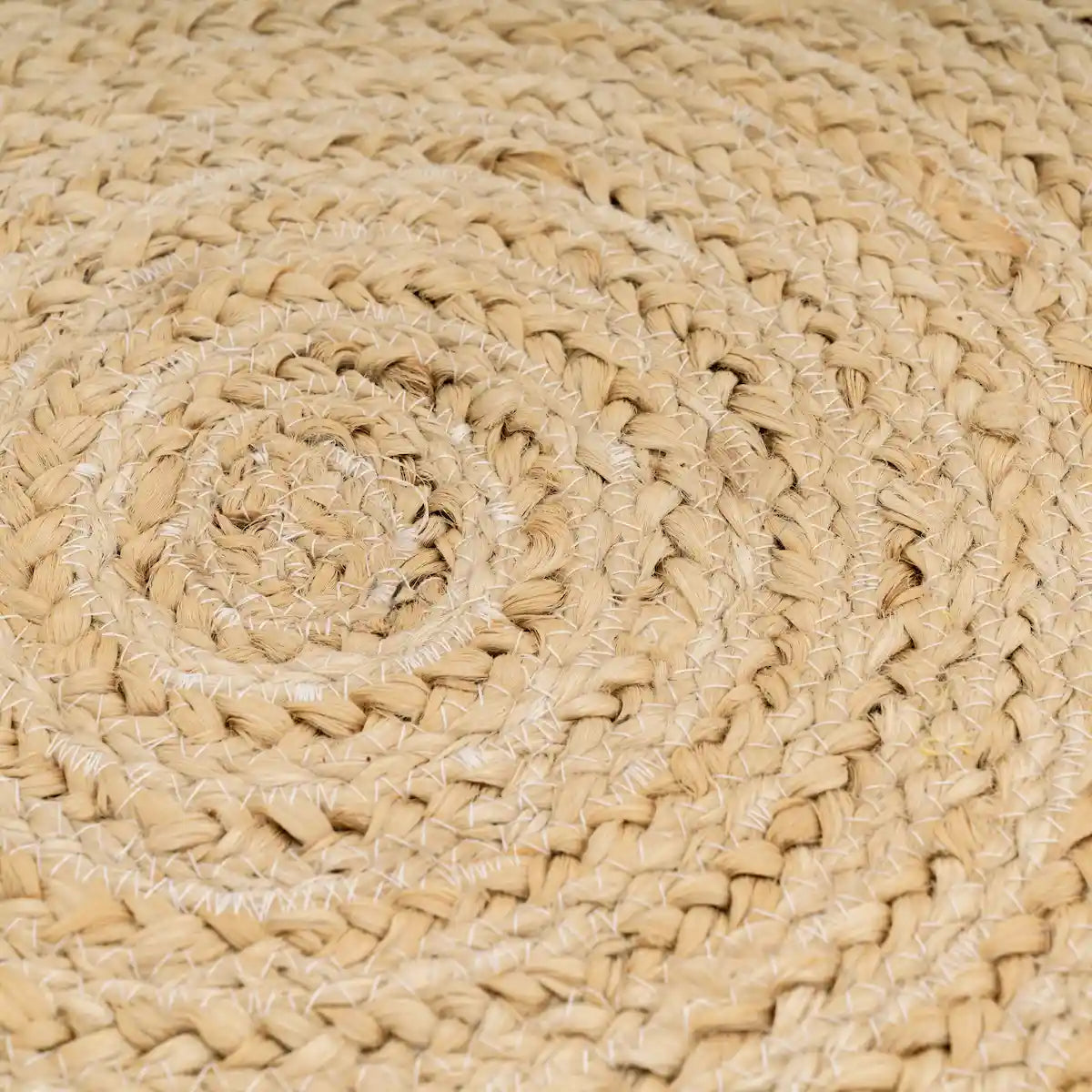 Détails Tapis Rond Jute Pavo