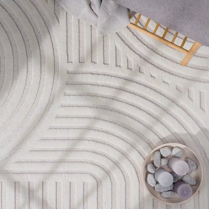 Détails Tapis Rond Scandinave Zola