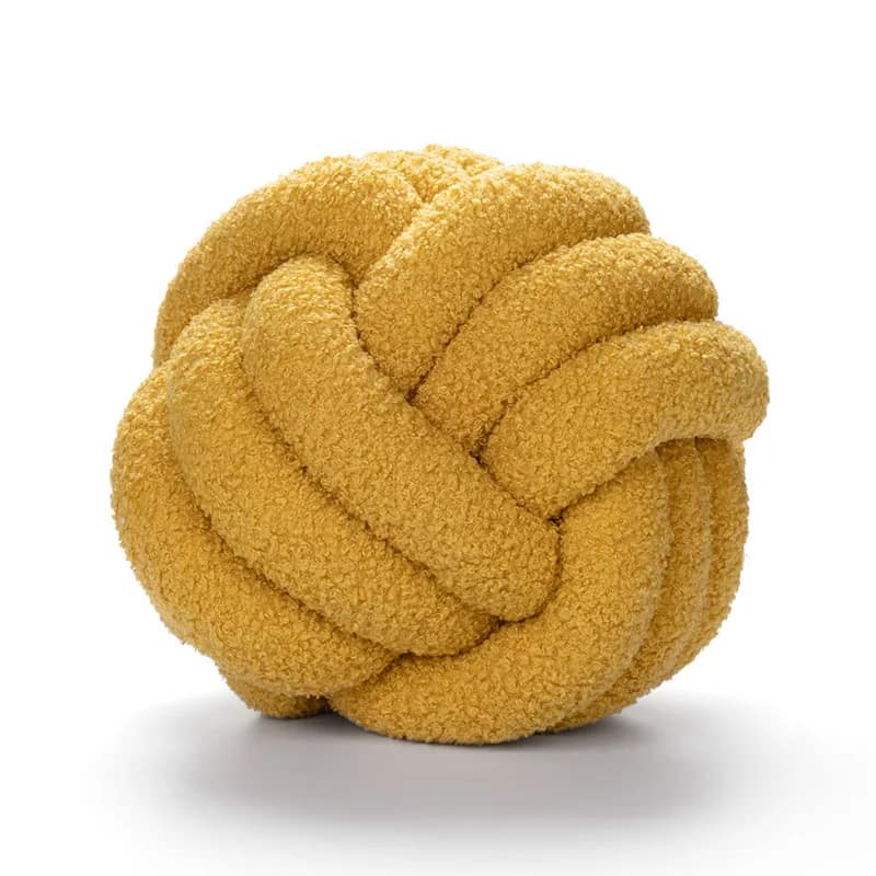 Coussin Noeud jaune design rond 