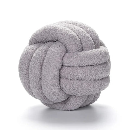 Coussin Noeud gris design rond 