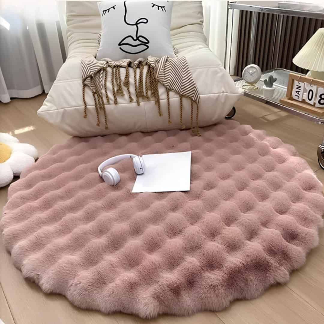 Tapis Rond Cosy Rose - Hoca Design