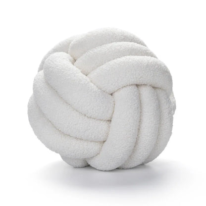 Coussin Noeud blanc design rond 