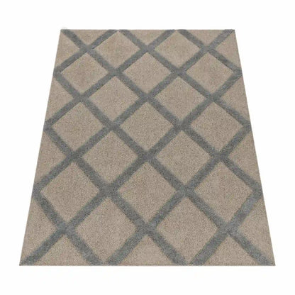 Tapis Berbère Losata couleur gris sur fond blanc