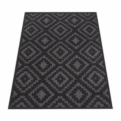 Tapis Berbère Aduz Anthracite sur fond blanc