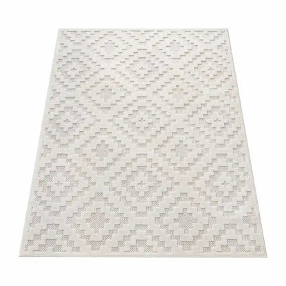 Tapis Berbère Aduz Crème sur fond blanc