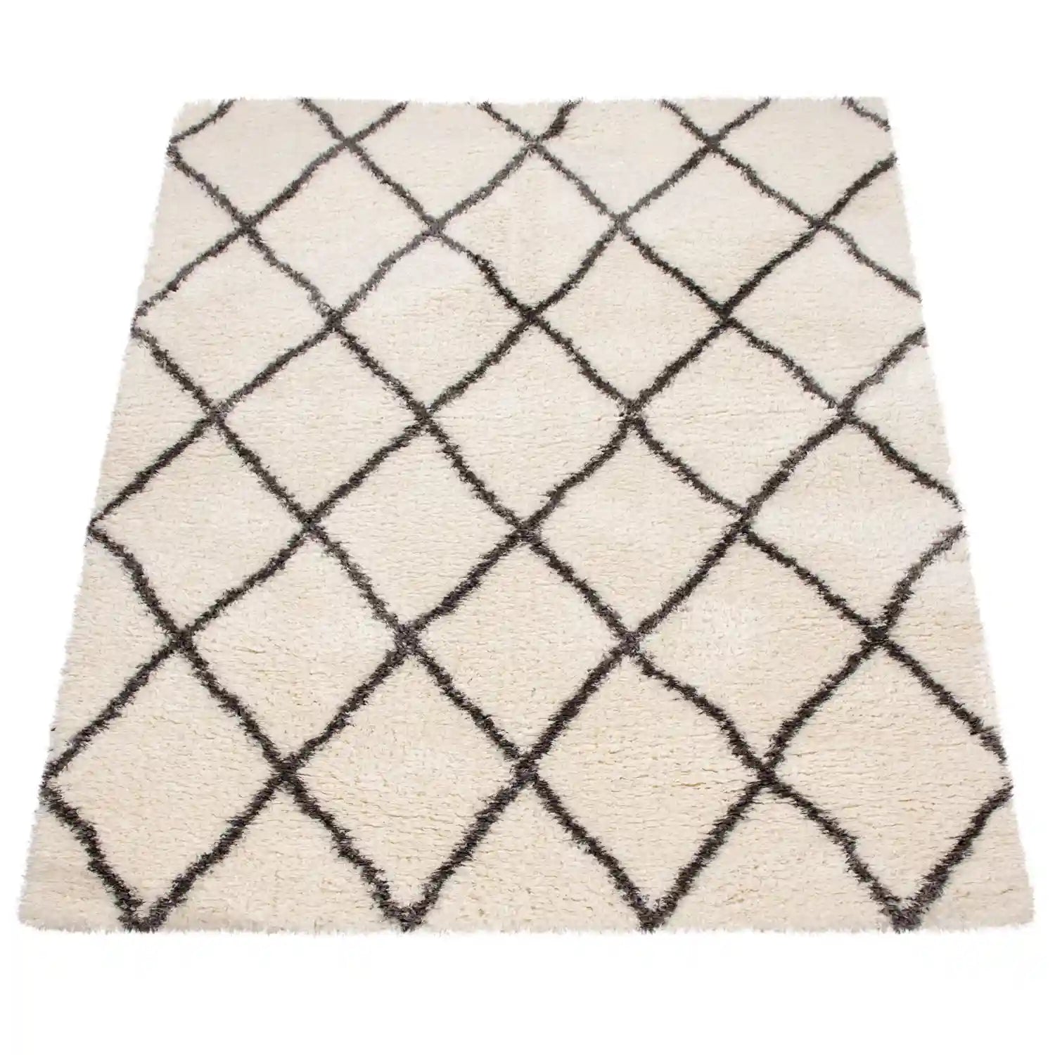 Tapis Berbère Sayna - Crème - Fond Blanc