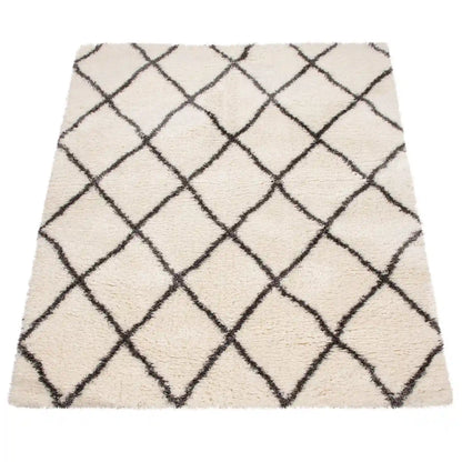 Tapis Berbère Sayna - Crème - Fond Blanc