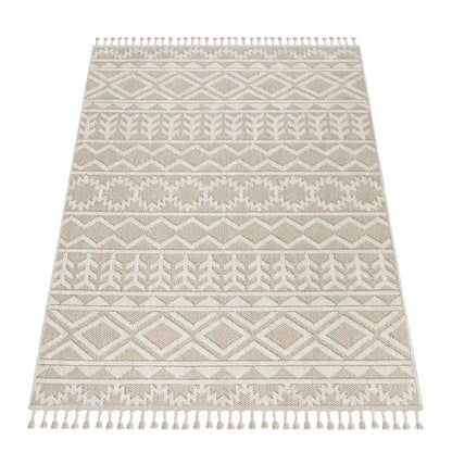 Tapis Berbère Tazirt Cream sur fond blanc