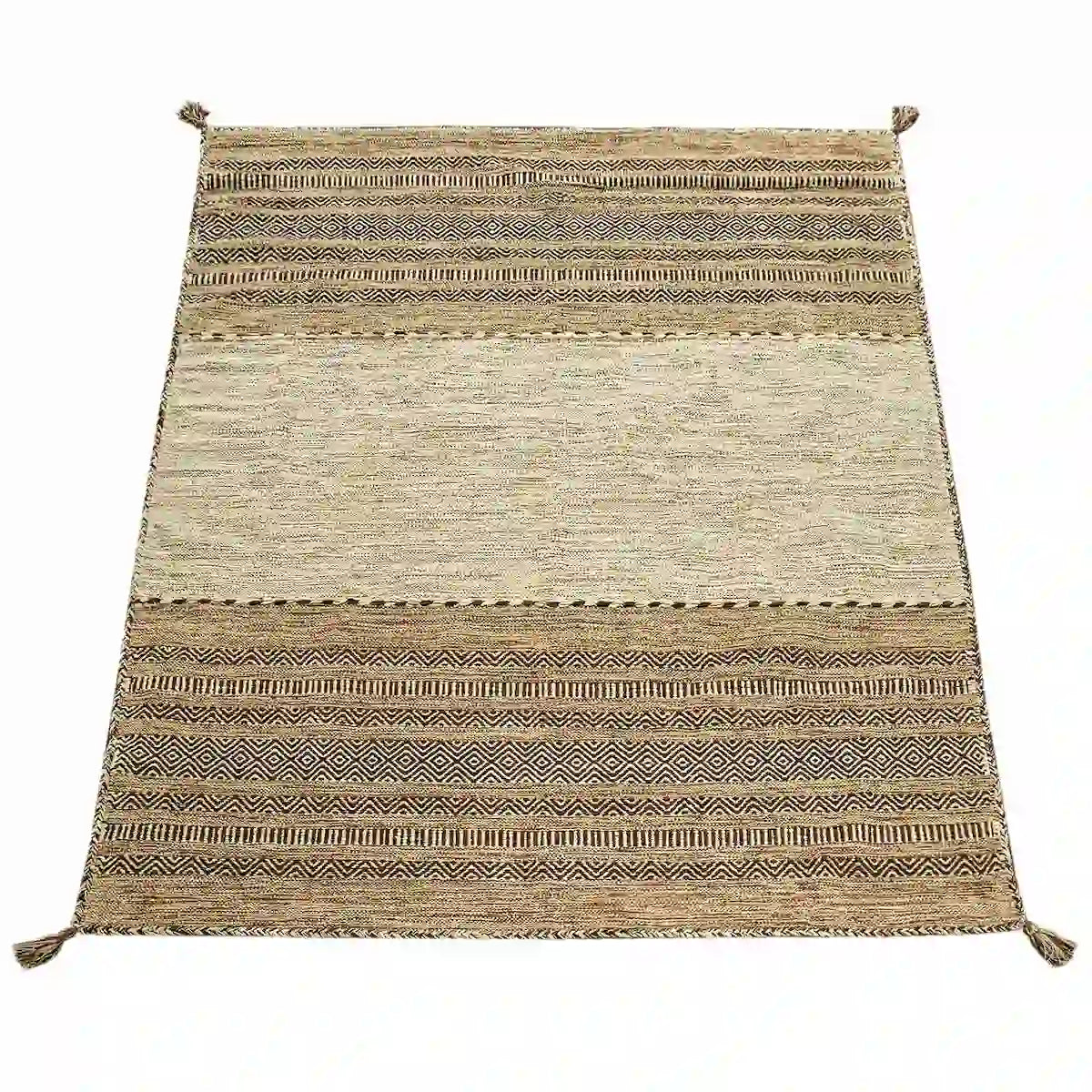 Tapis Berbère Tizma Beige sur fond blanc