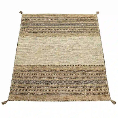 Tapis Berbère Tizma Beige sur fond blanc