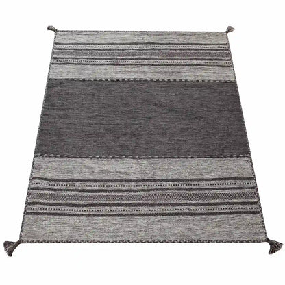 Tapis Berbère Tizma Gris sur fond blanc