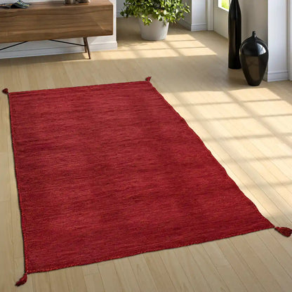 Tapis Berbère Uni Rouge