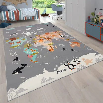 Tapis Carte du Monde Meno - Tapis Chambre Enfant