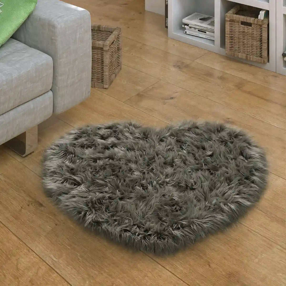 Tapis Coeur Anthracite