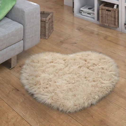 Tapis Coeur Crème