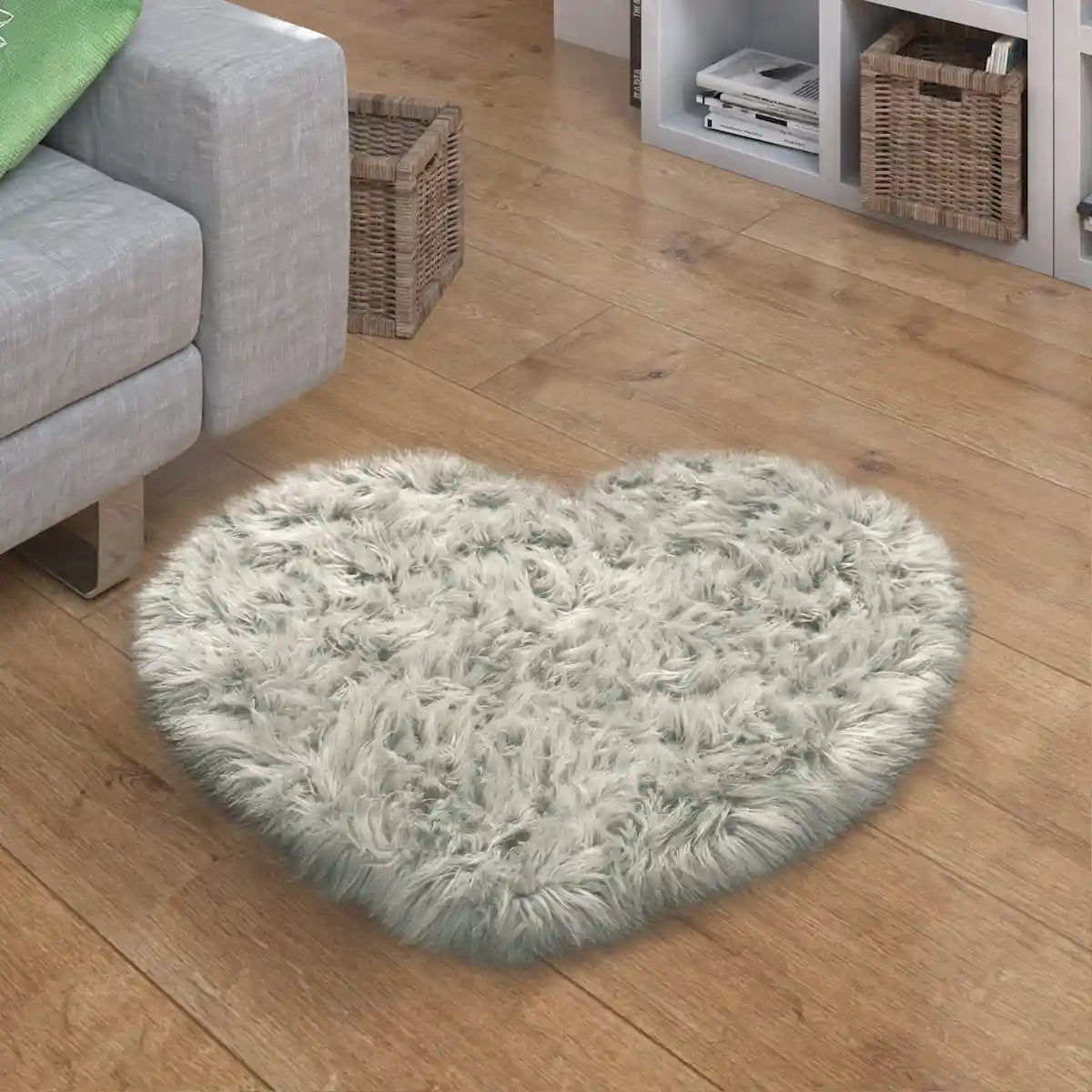 Tapis Coeur Gris