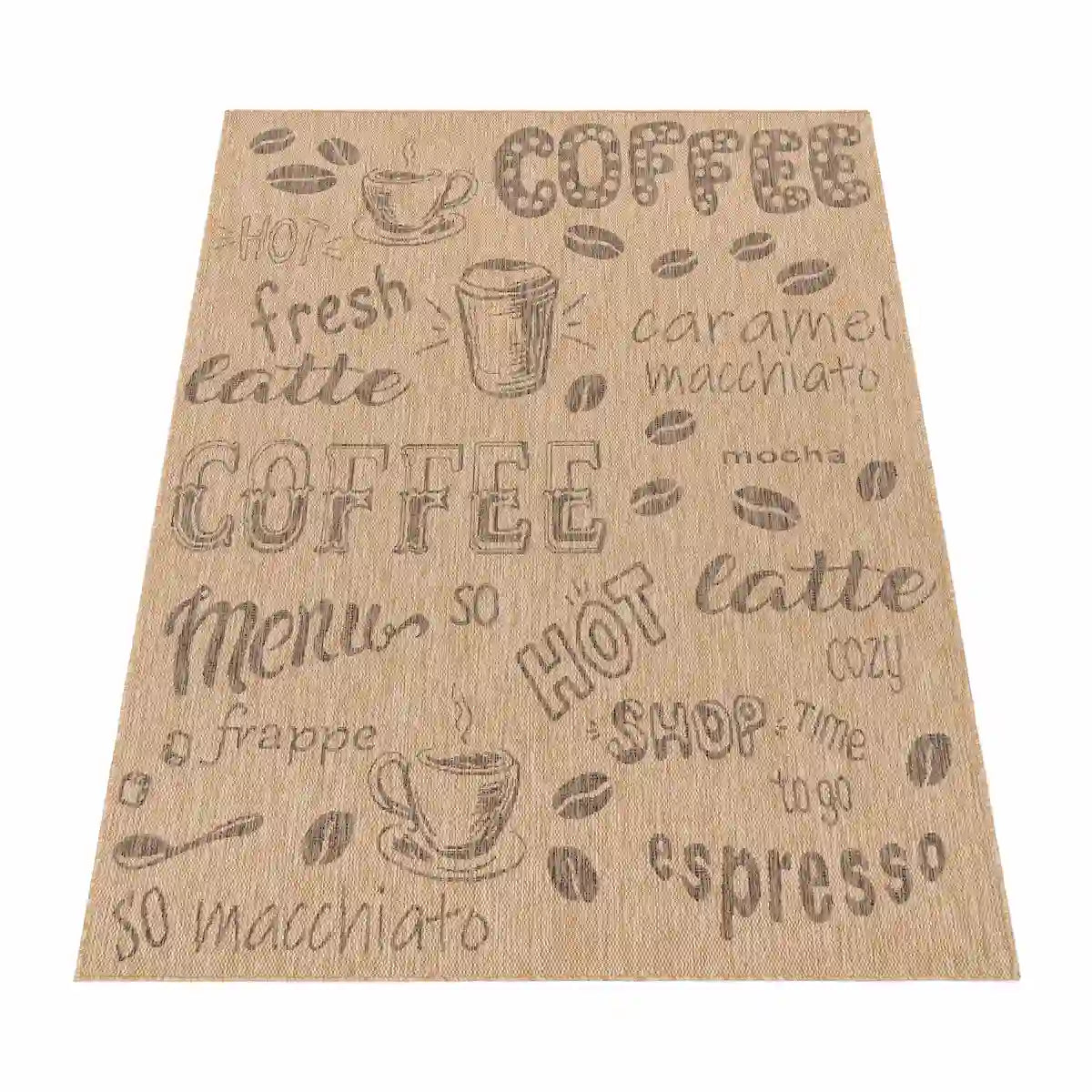 Tapis Cuisine Break Beige sur fond blanc