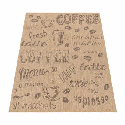 Tapis Cuisine Break Beige sur fond blanc