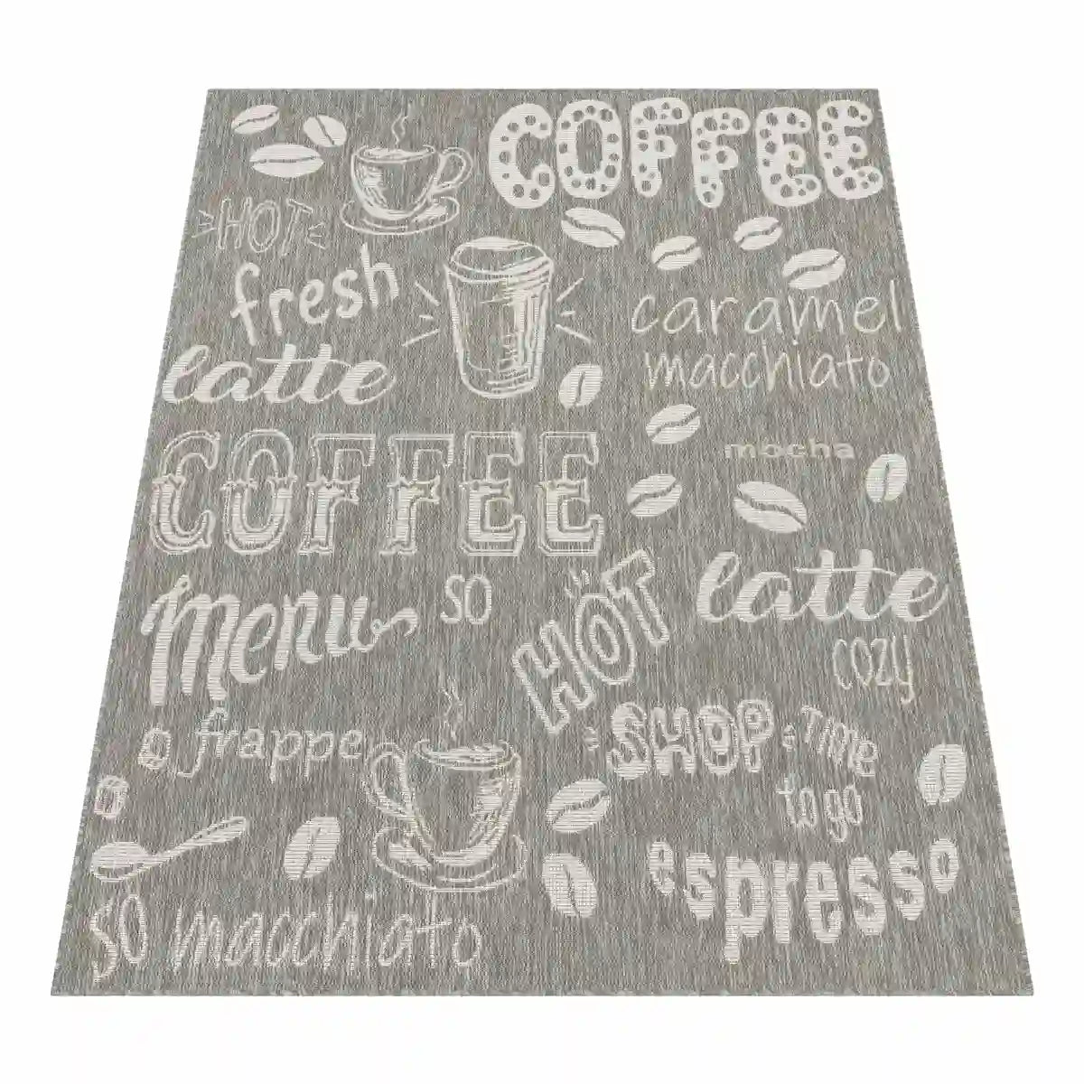 Tapis Cuisine Break Gris sur fond blanc