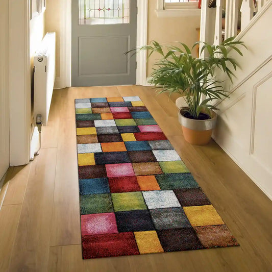Tapis de Couloir Coloré Cubo