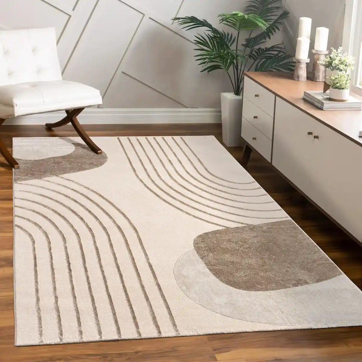 Tapis Design Aero Beige - Tapis de salon