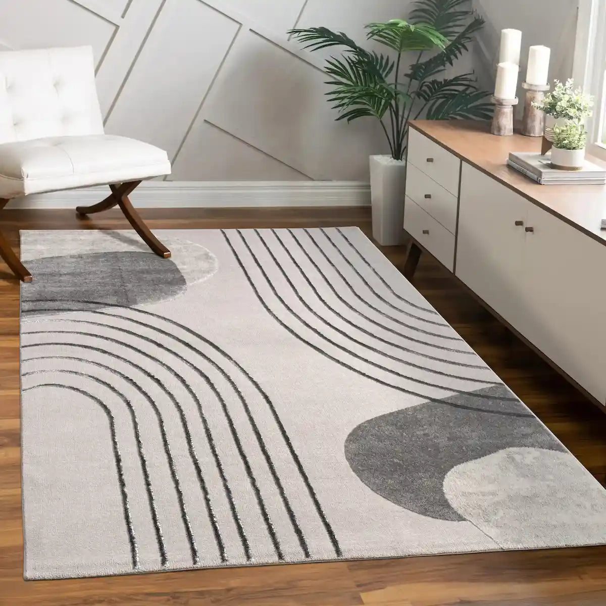 Tapis Design Aero Gris - Tapis de salon