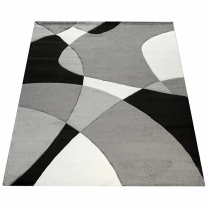 Tapis Design Arto Noir sur fond blanc