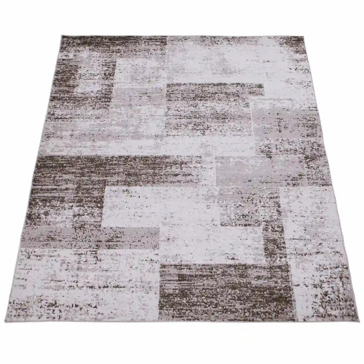 Tapis Design Carva Crème sur fond blanc