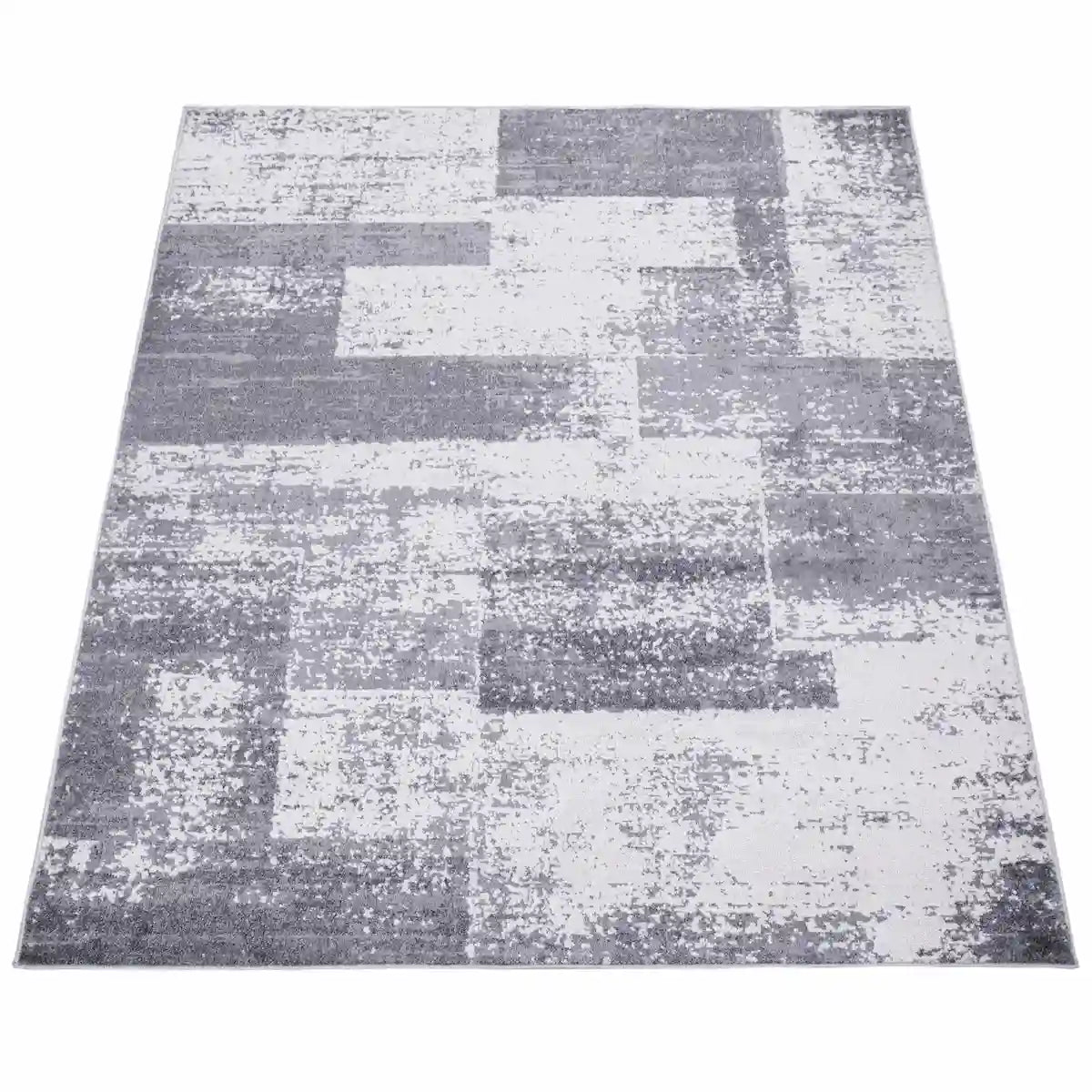 Tapis Design Carva Gris sur fond blanc
