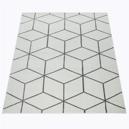 Tapis Design Cubra Blanc sur fond blanc