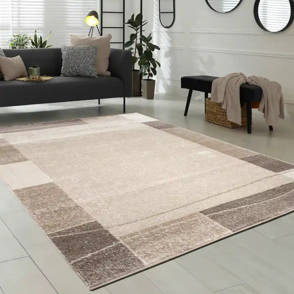 Tapis Design Loga Marron- Tapis de salon