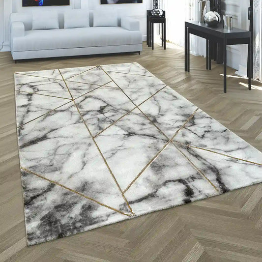 Tapis Design Marbo finition doré