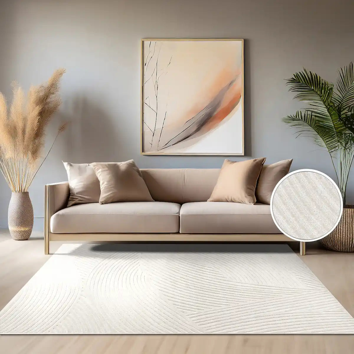 Tapis Design Solara couleur Crème