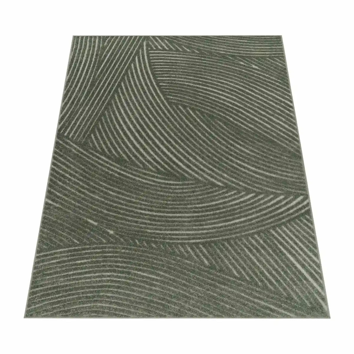 Tapis Design Solara Vert sur fond blanc