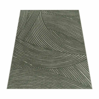 Tapis Design Solara Vert sur fond blanc