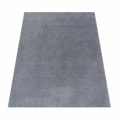 Tapis Design Tavo Anthracite sur fond blanc