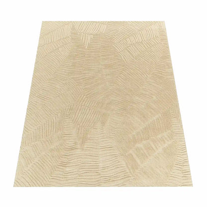 Tapis Design Tavo Beige sur fond blanc