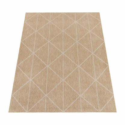 Tapis Design Trigo Beige sur fond blanc