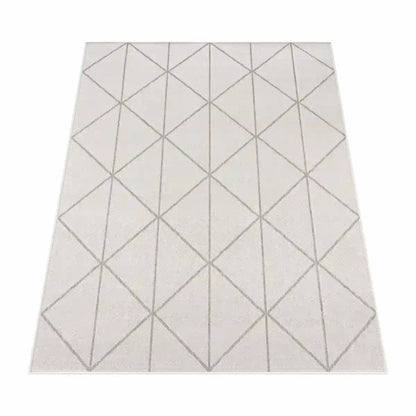 Tapis Design Trigo Blanc sur fond blanc
