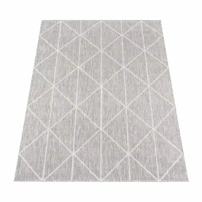 Tapis Design Trigo Gris sur fond blanc