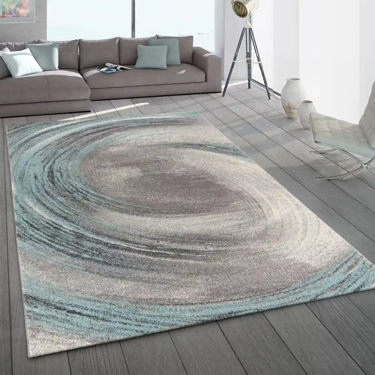 Tapis Design Vertigo Turquoise