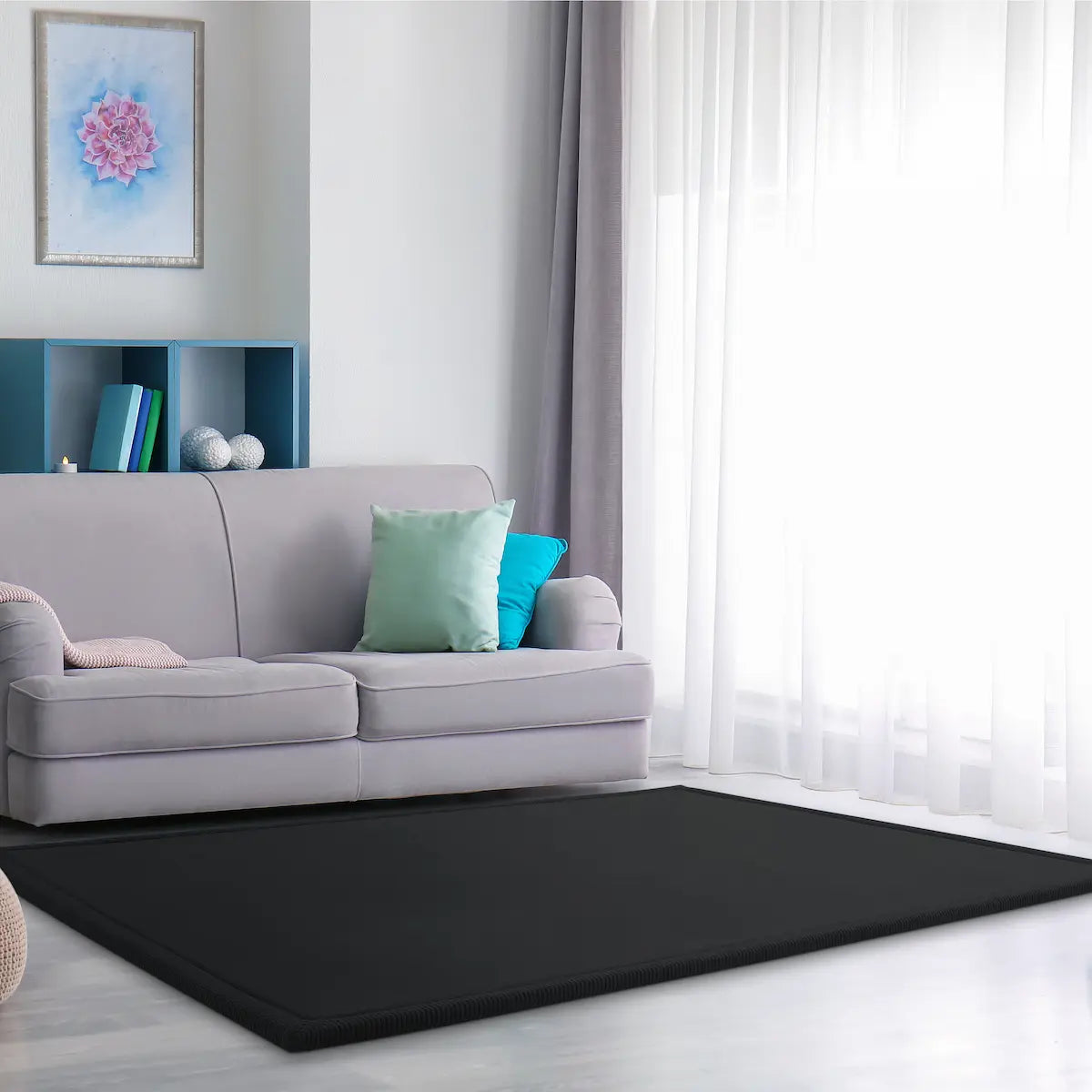 Tapis Doux Navya - Noir