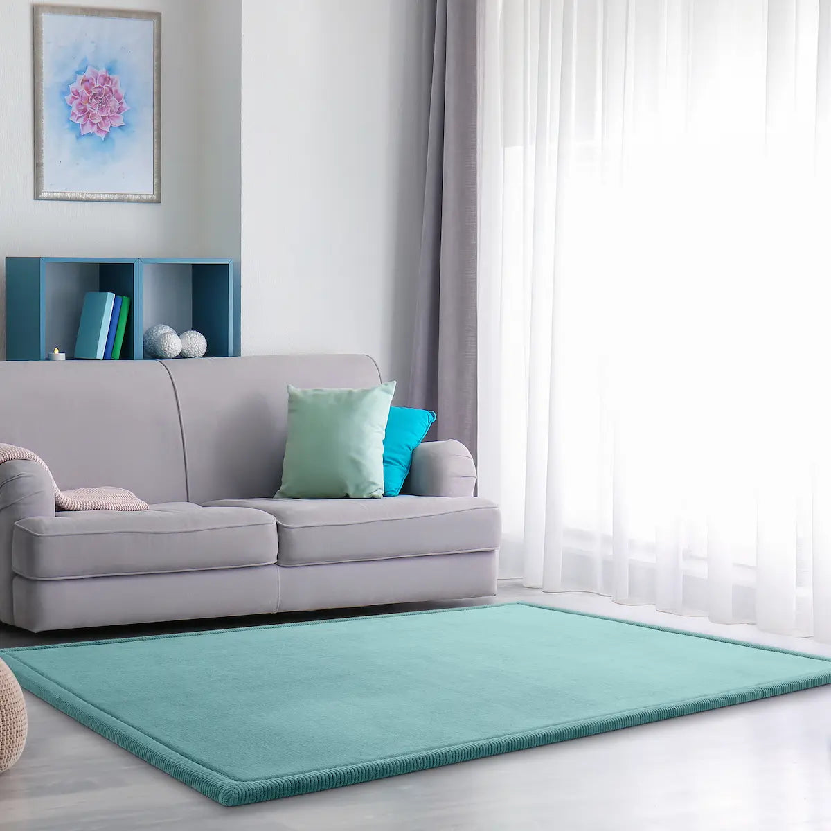 Tapis Doux Navya - Turquoise