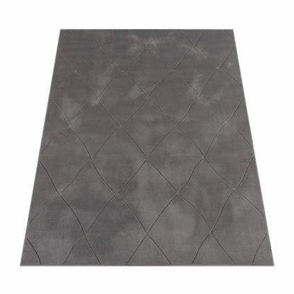 Tapis Doux Sofline Anthracite sur fond blanc