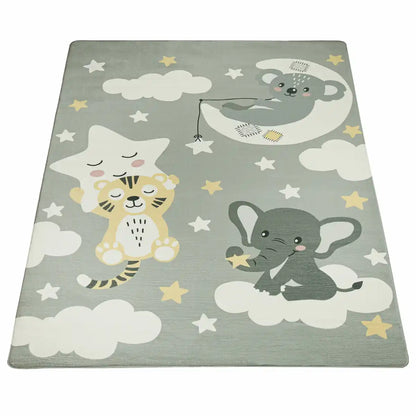 Tapis Enfant Bono Gris sur fond blanc