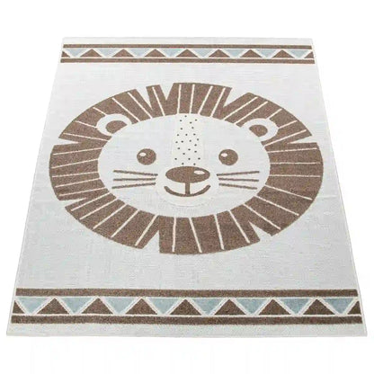 Tapis Enfant Bubo Beige sur fond blanc